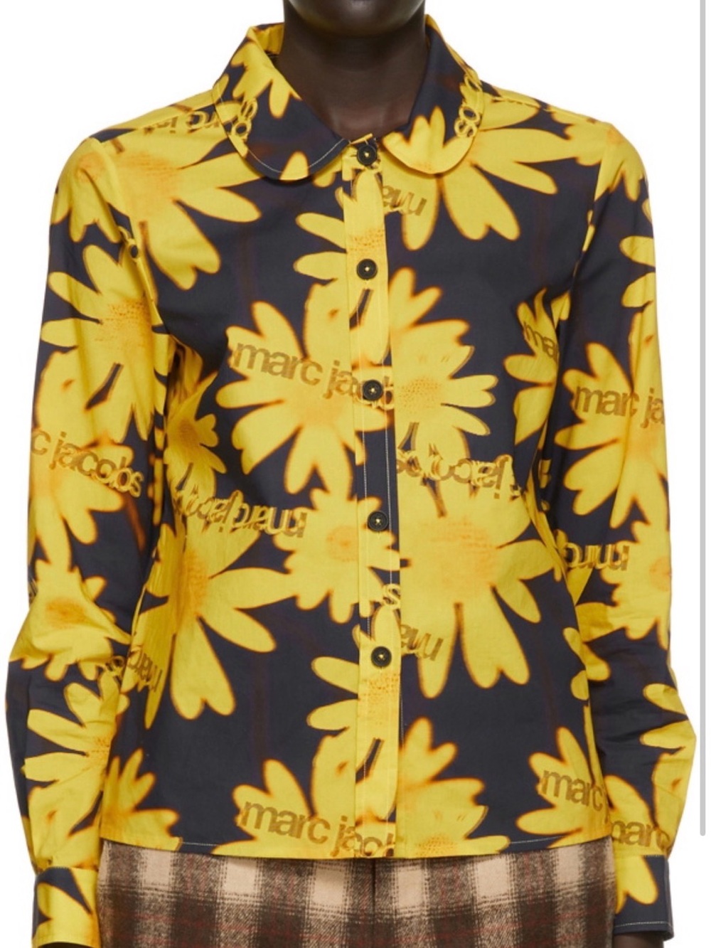 Marc Jacobs Heaven Yellow & Black Laser Floral Shirt